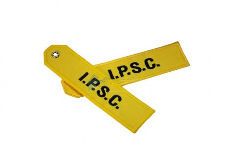Брелок IPSC желтый 130*3 фото