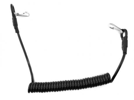 Шнур пистолетный (тренчик) стандартный карабин-карабин черный фото