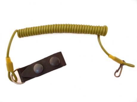 Шнур пистолетный (тренчик) стандартный шлевка-карабин зеленый фото
