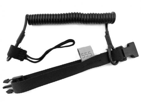 Шнур пистолетный (тренчик) усиленный шлевка-петля черный фото